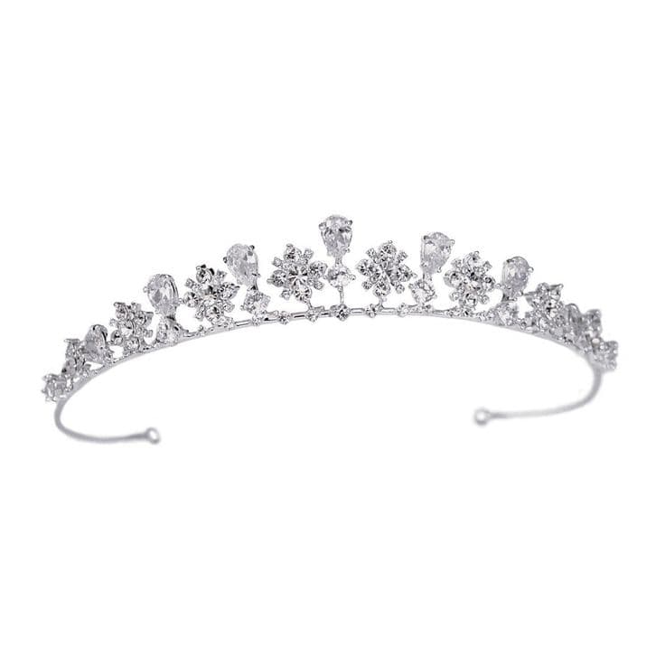 Belle Silver Plated Dainty Crystal Bridal Tiara | Crystal tiaras ...