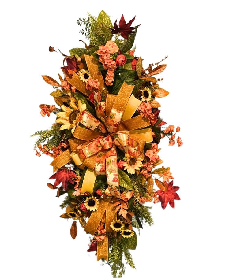 Fall Home Decor Thanksgiving Decor Autumn Door Decor Autumn Flowers ...