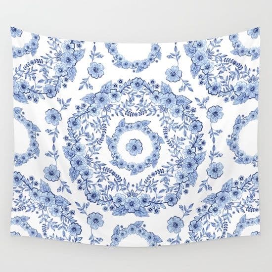 An old fashioned, shades of indigo romantic blue floral - an homage to ...