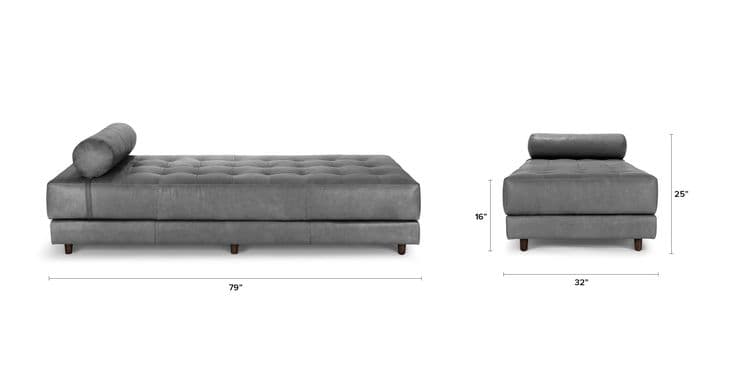 Sven Oxford Gray Daybed - Sofas - Article | Modern, Mid-Century and ...