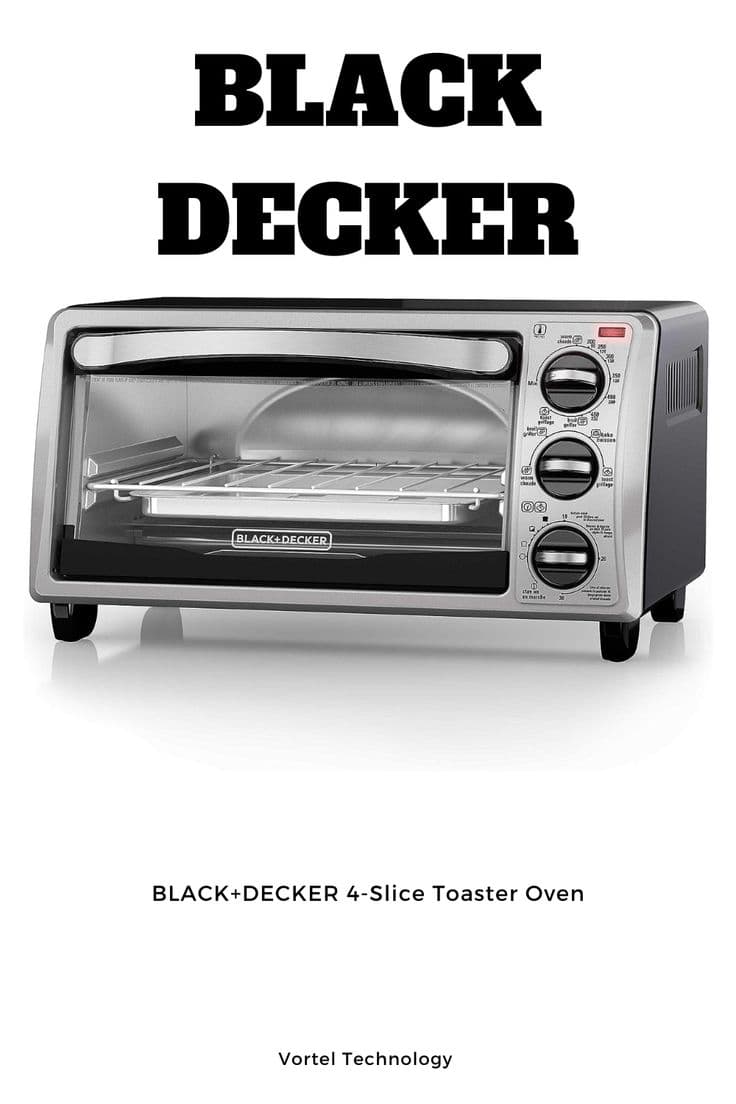 BLACK+DECKER 4-Slice Toaster Oven, TO1313SBD, Even Toast, 4 Cooking ...