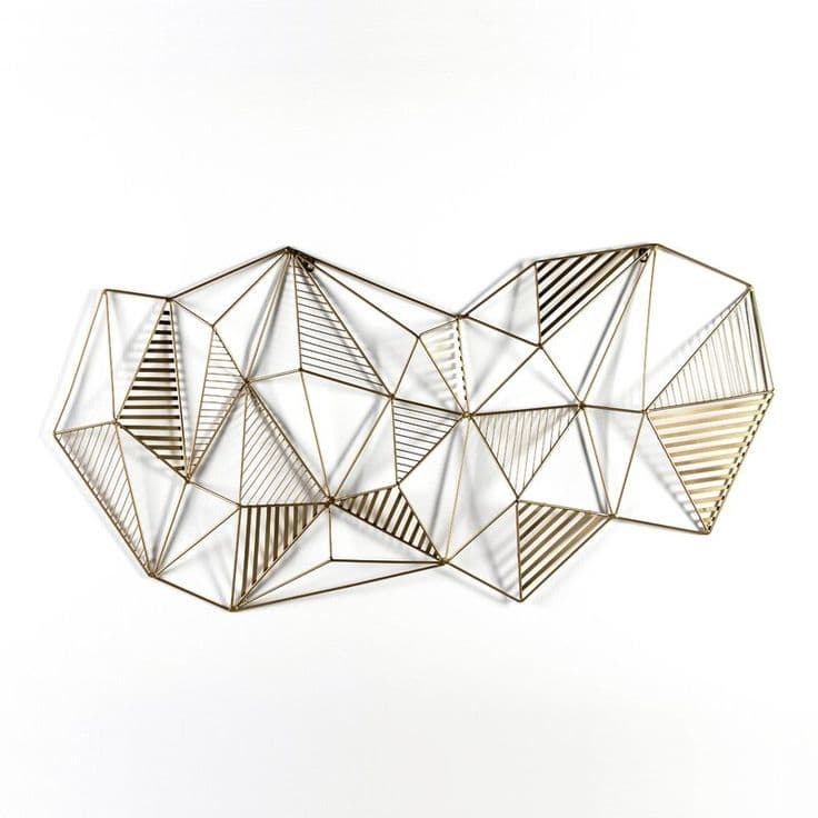 Metal Wall Art: Abstract Hexagonal Sculpture