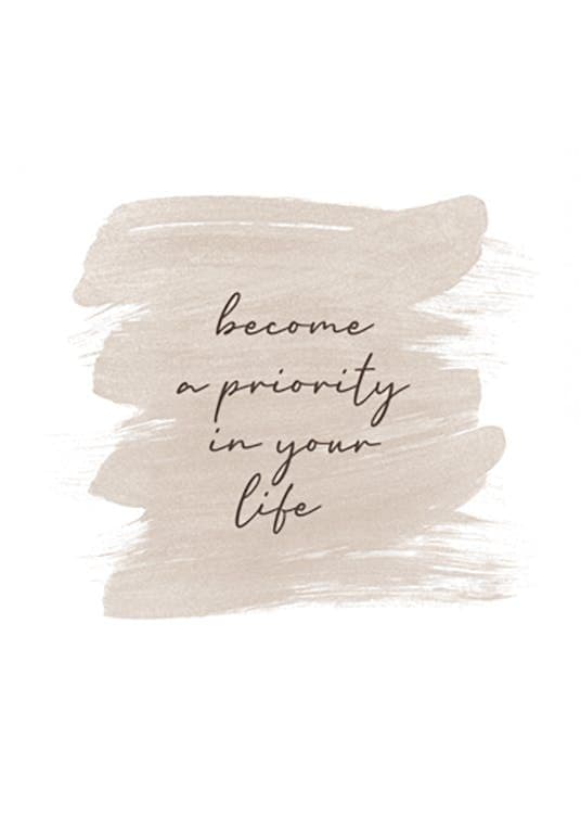 Become A Priority Poster - Text poster - desenio.com | Quote aesthetic ...