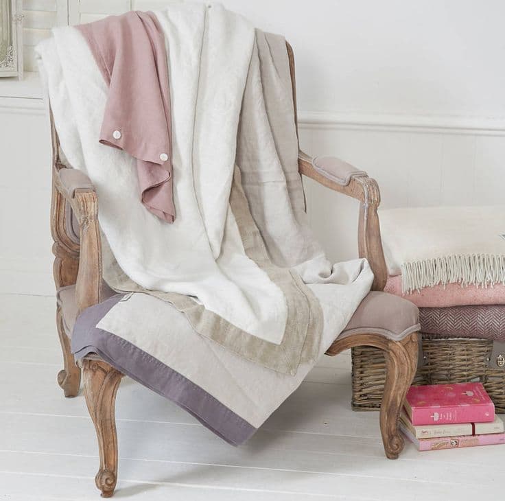 Reversible Pure Linen Bedspread