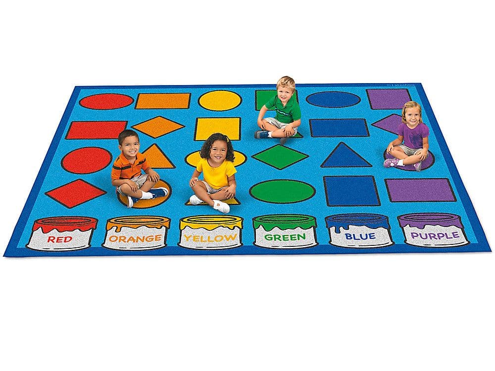 Learning Shapes & Colors Activity Carpet - 9' x 12' at Lakeshore ...