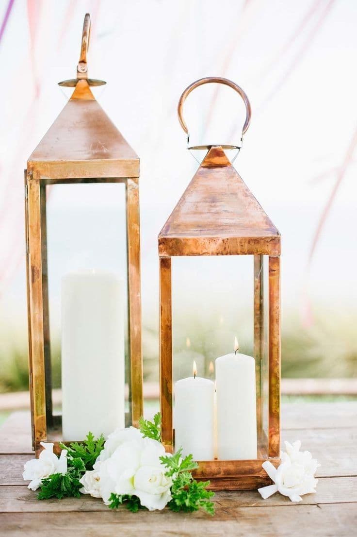 16 Trendy Copper-Inspired Ideas for Your Wedding | Lantern centerpiece ...