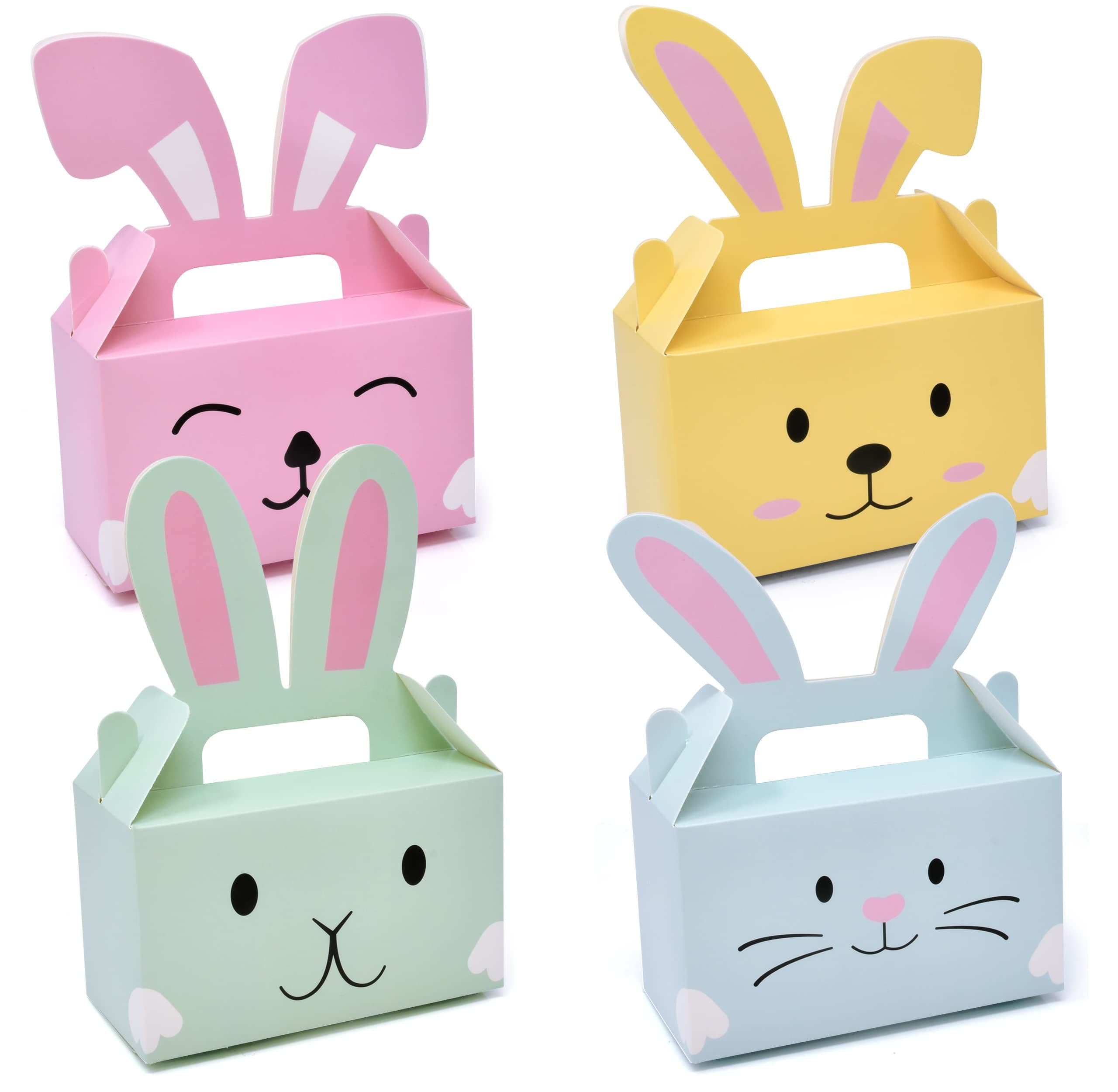 Gift Boutique 24 Pack Easter Treat Boxes Bunny Cardboard Favor Boxes ...