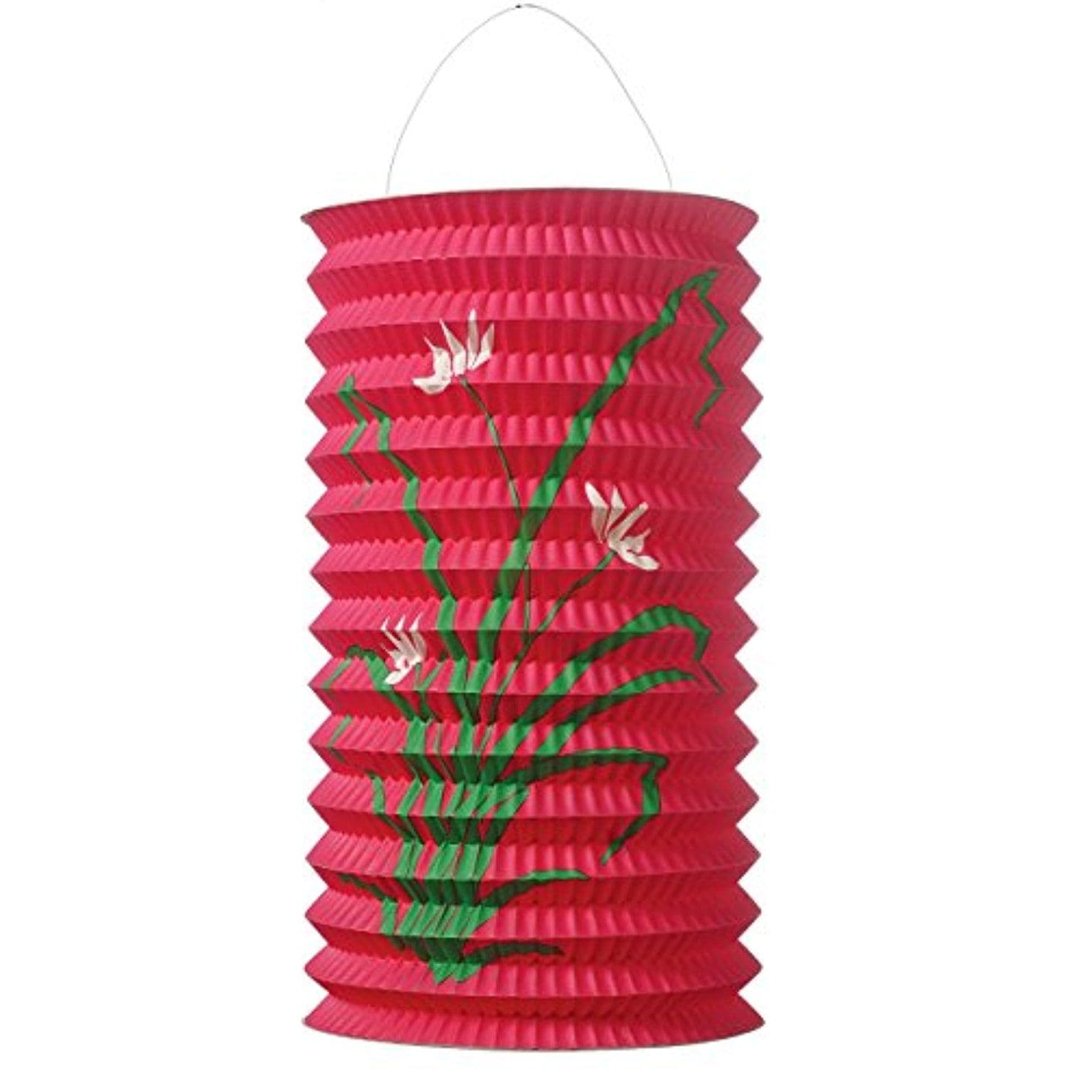 Luna Bazaar Accordion Paper Lantern (9-Inch, Fuchsia Pink, Lilies ...