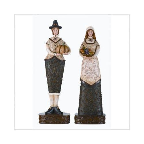 Roman Harvest Collection Pilgrim Couple Set (37623) | Thanksgiving ...