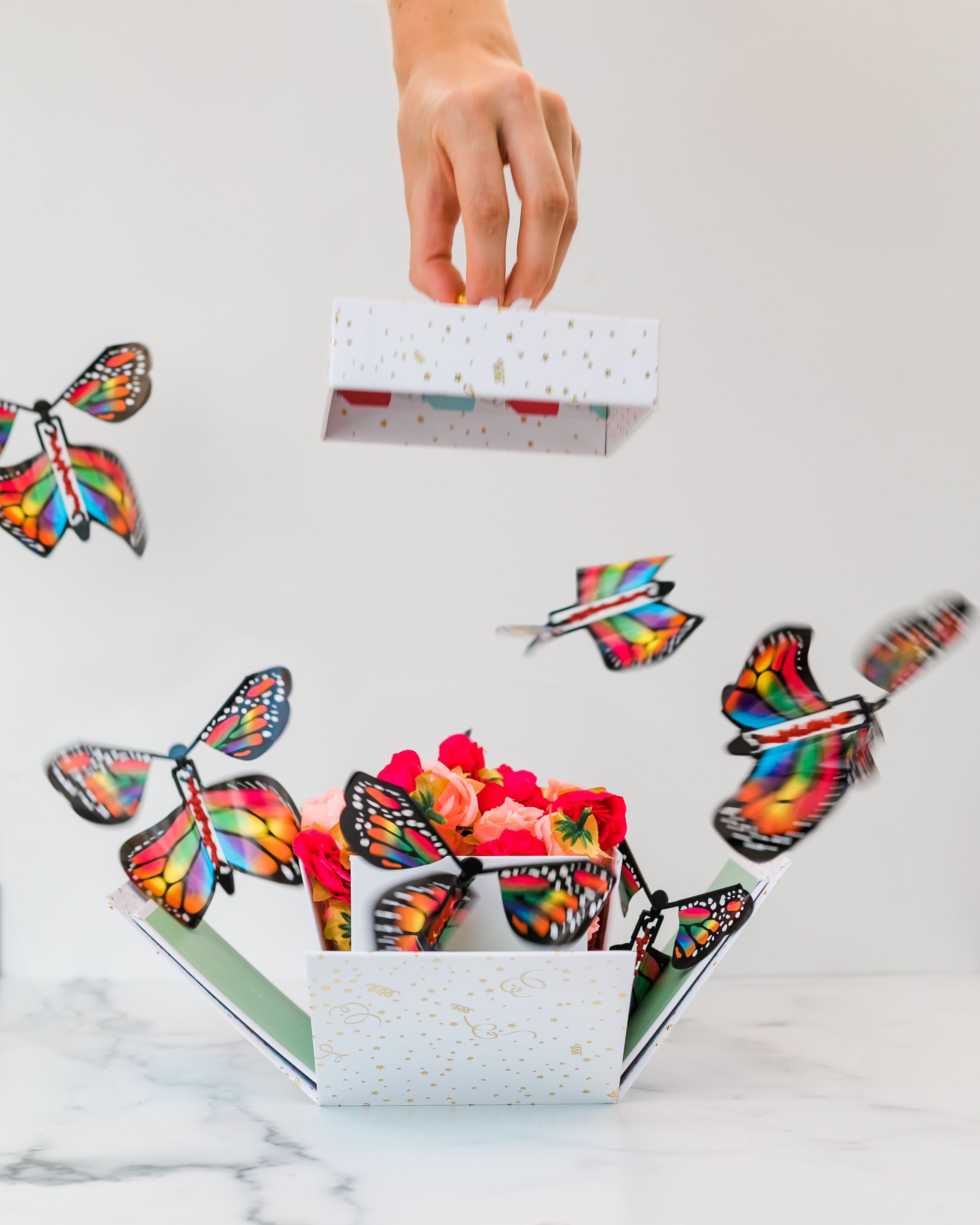 birthday pop up box with butterflies - Corrie Butterfield