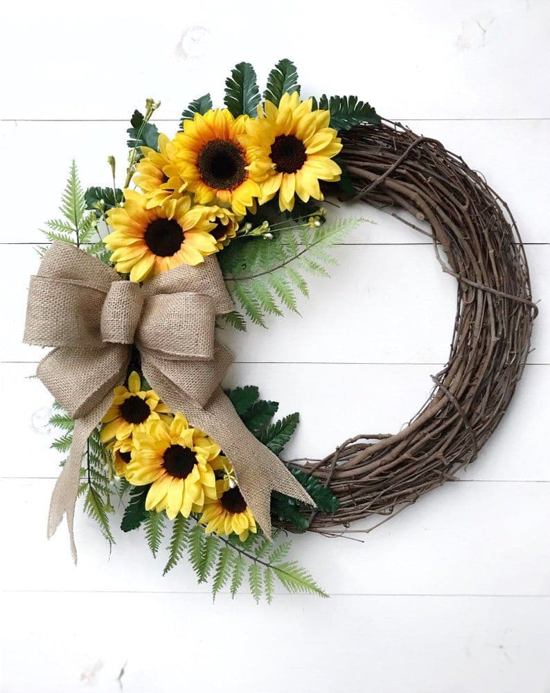38 Sunflower wreaths ideas | wreaths, sunflower wreaths, summer wreath