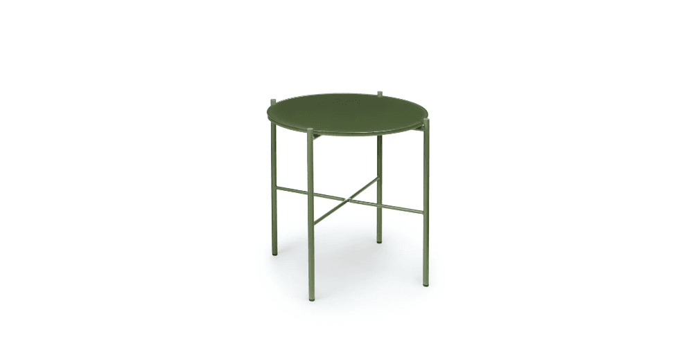Green & Sapling Round Glass Side Table | Silicus | Article | Mid ...
