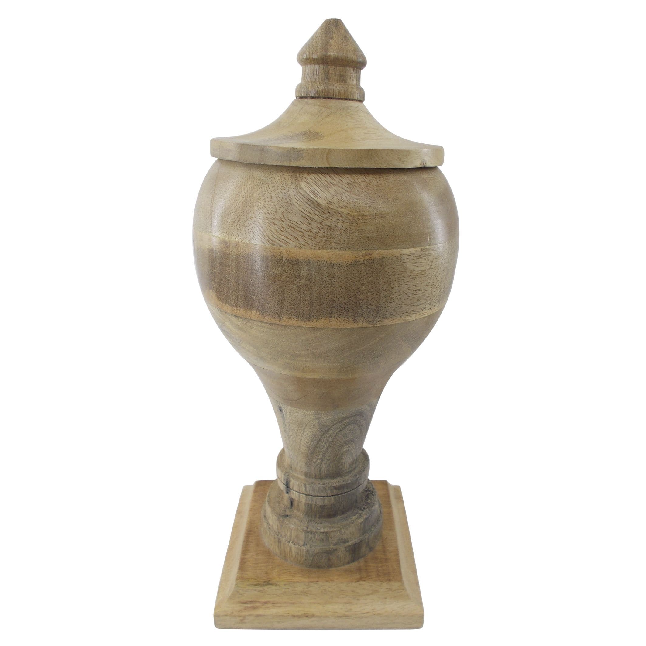 Urban Garden Mango Wood Lidded Jar D6x12" | A&b home, Jar, Mango wood