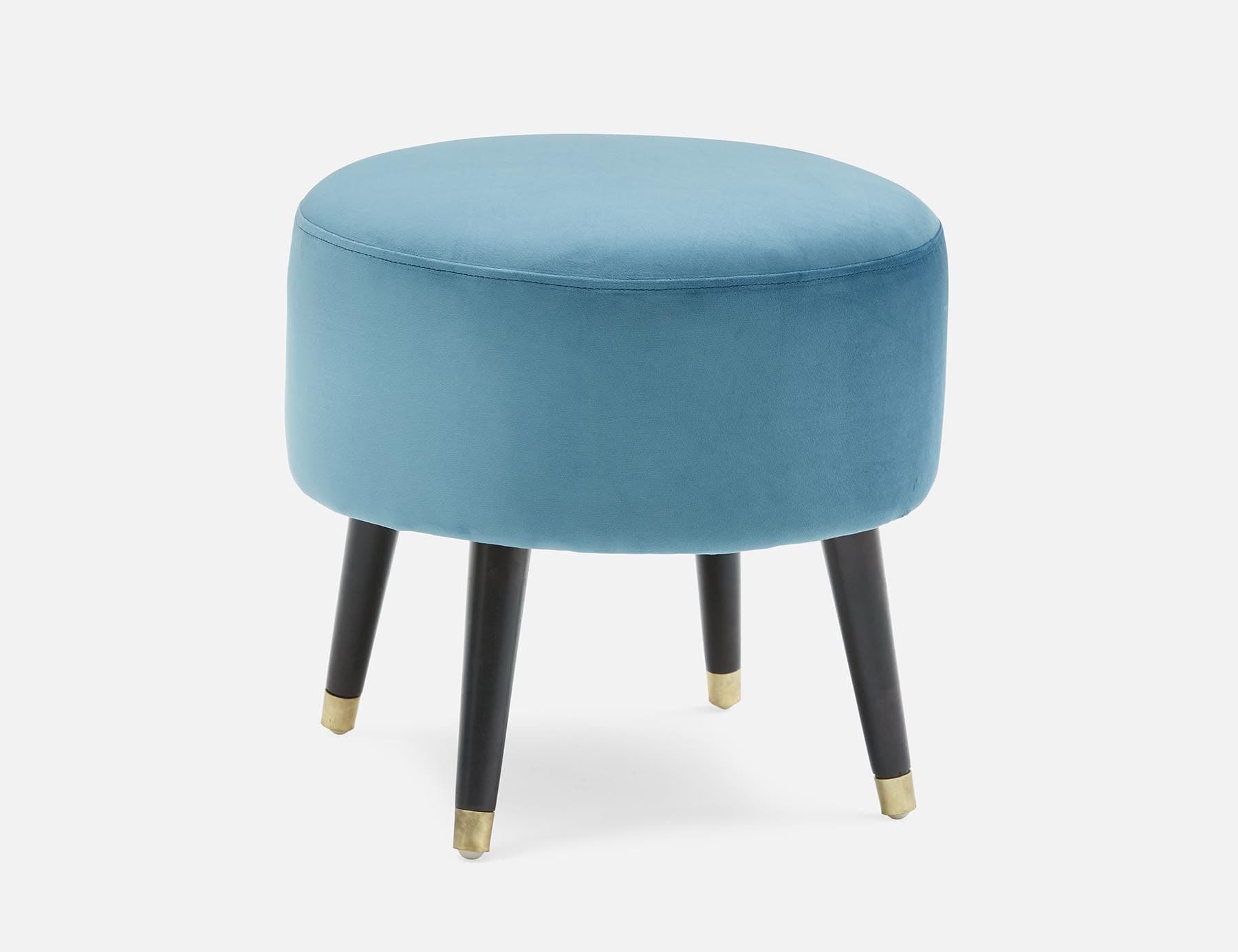 Structube livia velvet ottoman in blue – Artofit