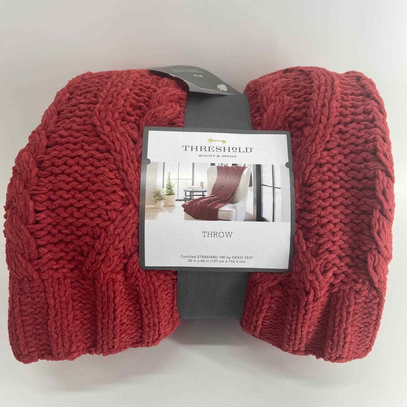 Target threshold red throw blanket 50×60 cable knit – Artofit