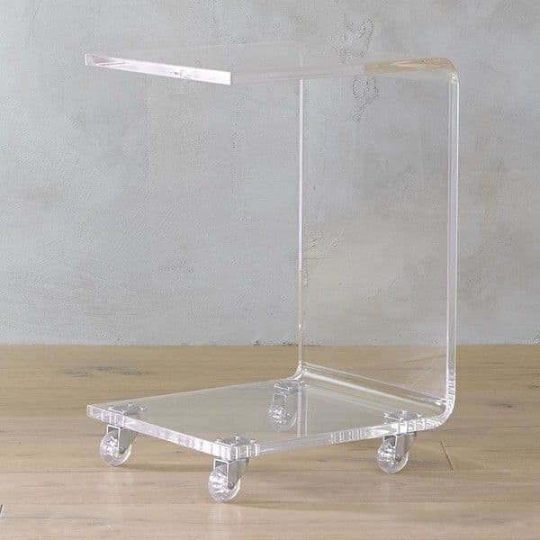 CB2 Peekaboo Acrylic C Table | Acrylic furniture, Modern side table ...