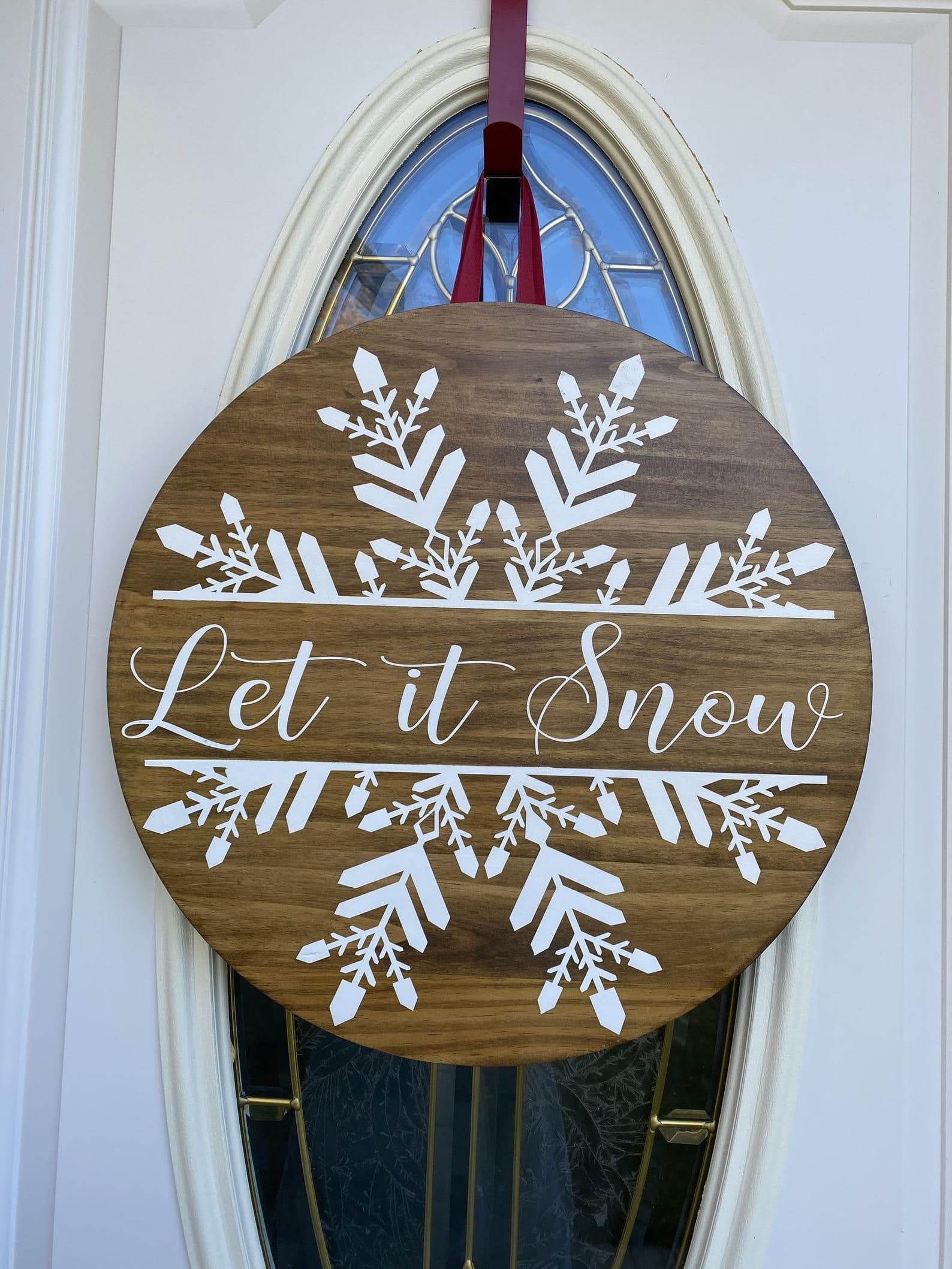 Winter Wooden Sign, Let It Snow Sign, Winter Door Hanger, Let It Snow ...