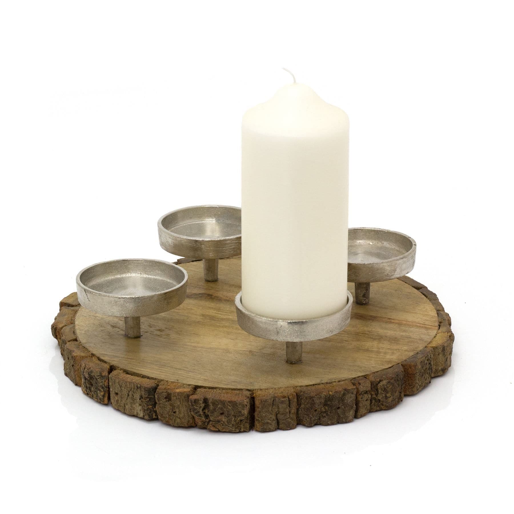 Wood slice candle holder – Artofit