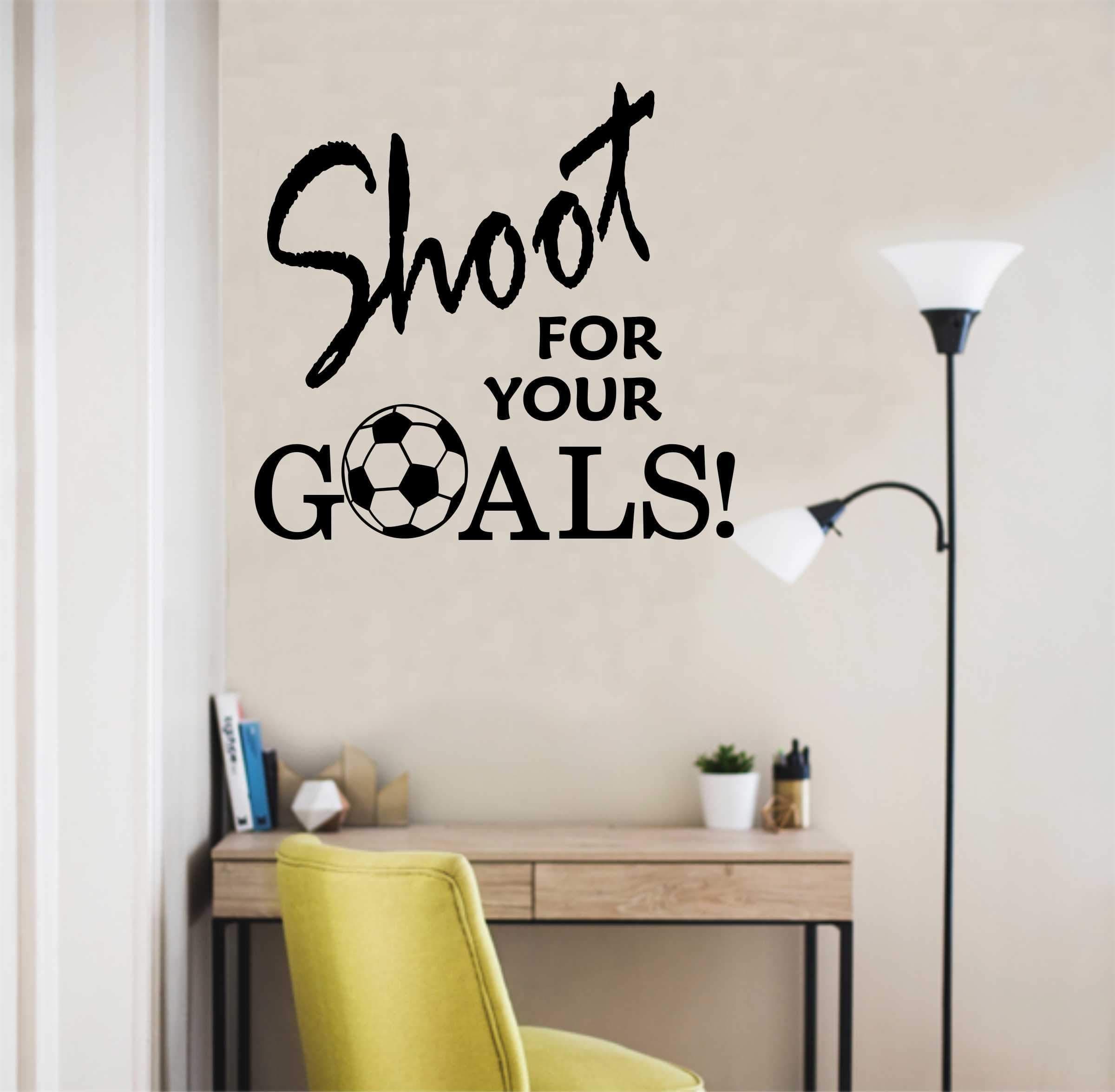 Sports Wall Decal Soccer Shoot for your Goals Kids Lettering | Sports ...