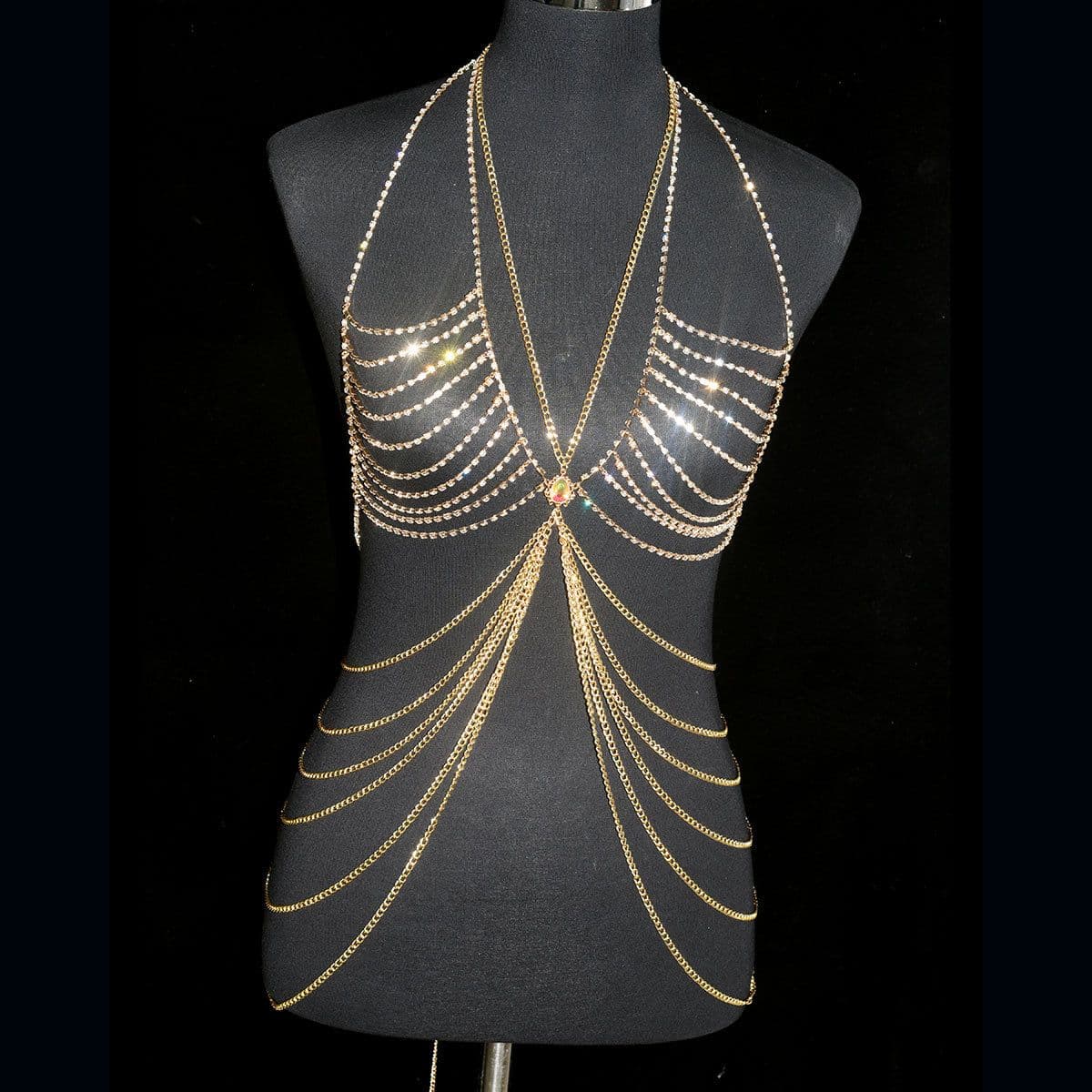 Stylish rhinestone metal mix and match body chain in 2025 | Body chain ...
