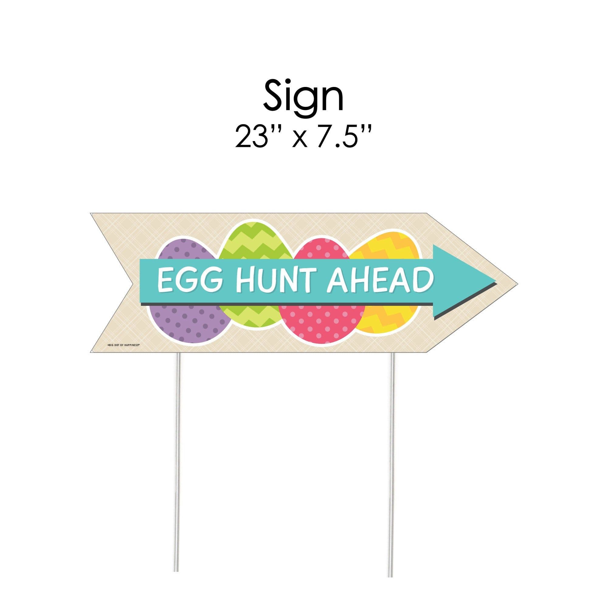 Easter Egg Hunt - Easter Bunny Party Sign Arrow - Double Sided ...