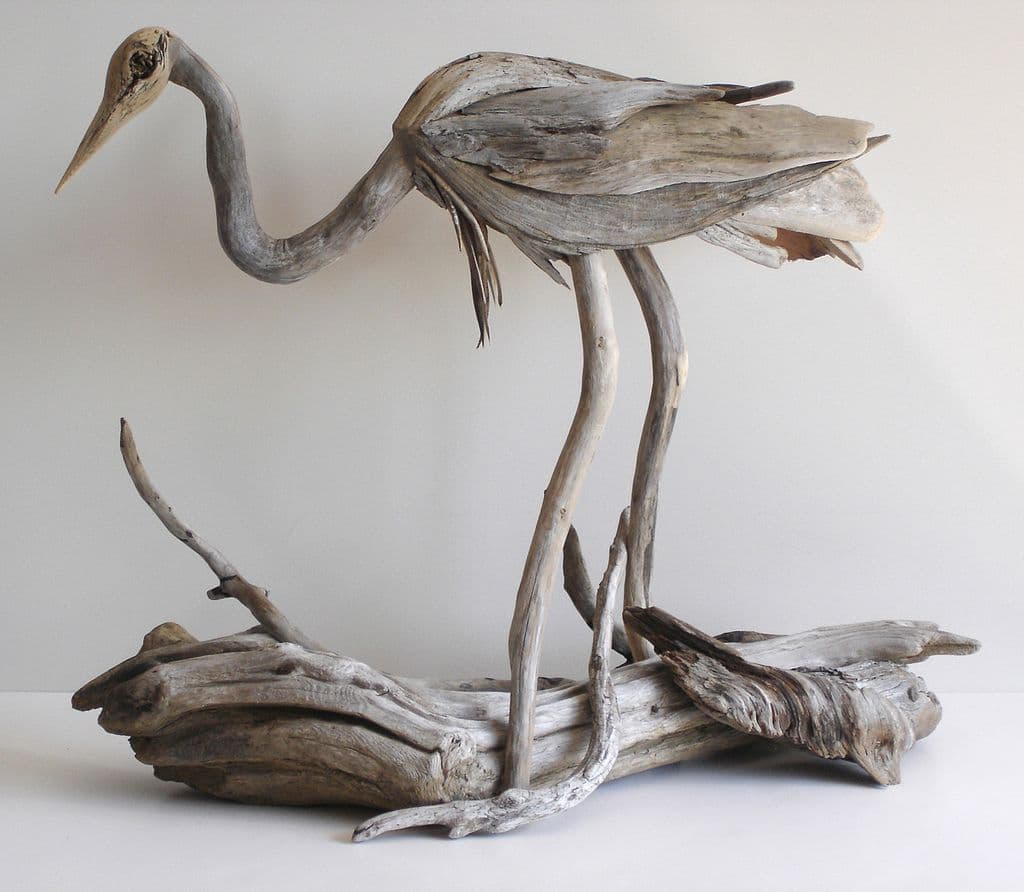 Driftwood Heron Sculpture | Driftwood art, Driftwood projects ...