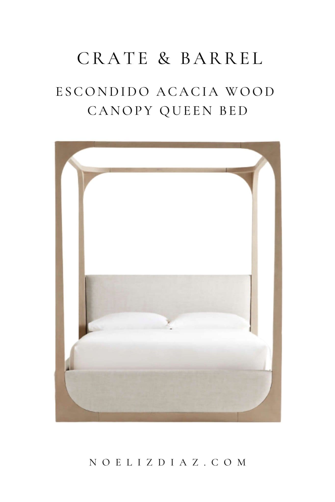 Acacia Wood Canopy Bed at Justin Goodenough blog