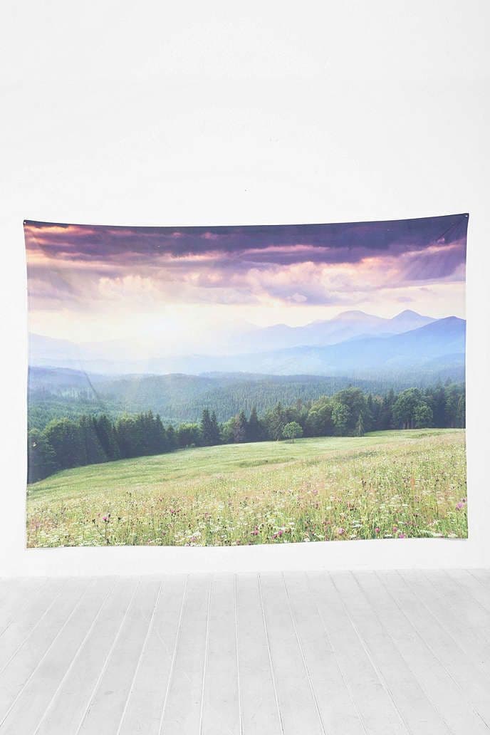 Plum & Bow Purple Mountain Tapestry - Urban Outfitters | Mountain ...