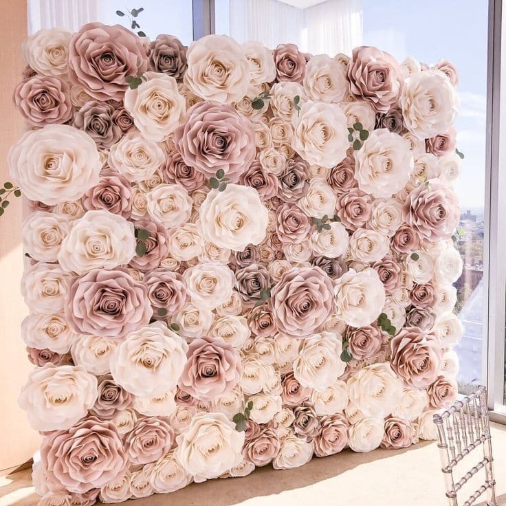 Pin by Saroo Blossom on FondoS | Flower wall wedding, Paper flowers ...