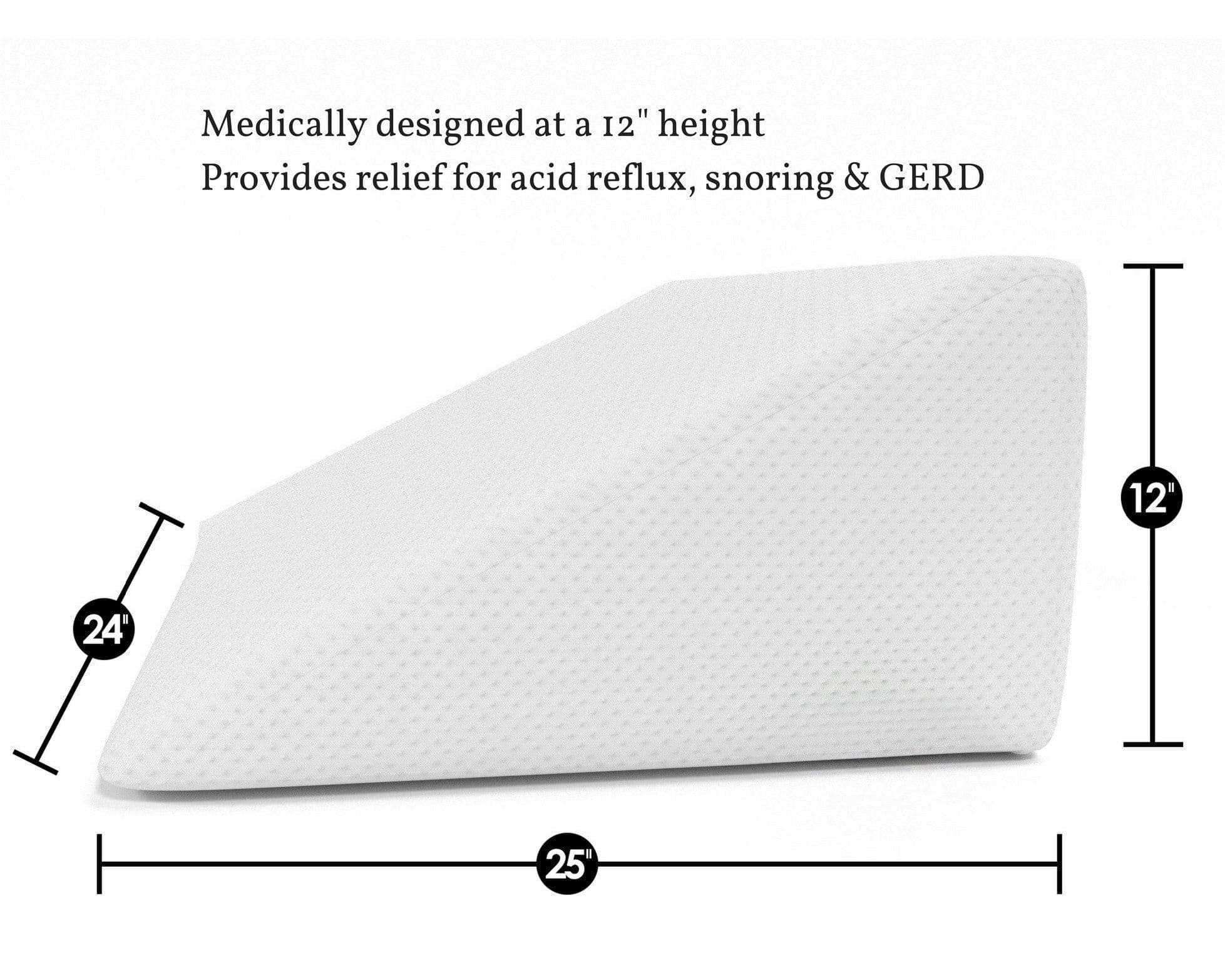 Cushy Form Wedge Pillows for Sleeping - Triangle Memory Foam Bed ...