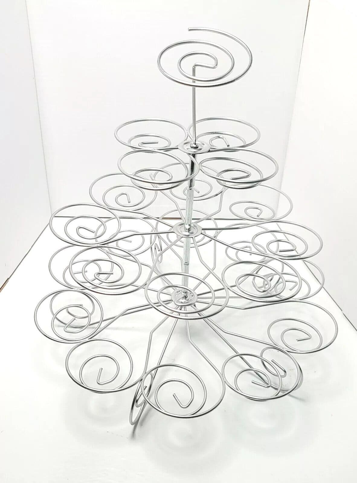 4 tier metal cupcake stand muffin tower cup cakes holder display – Artofit