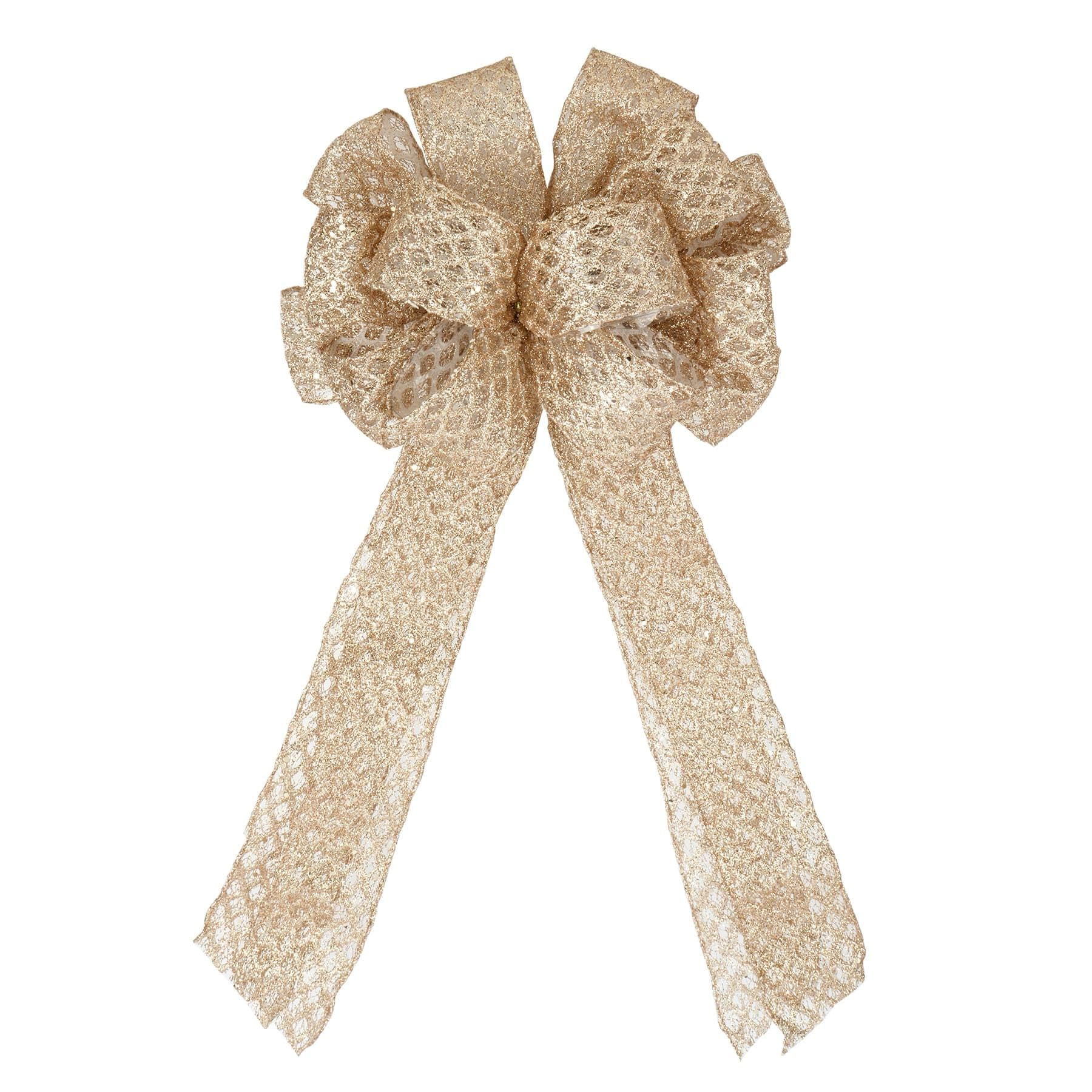 20.5" Gold Mesh Tree Topper Bow by Celebrate It™ | Michaels in 2024 ...