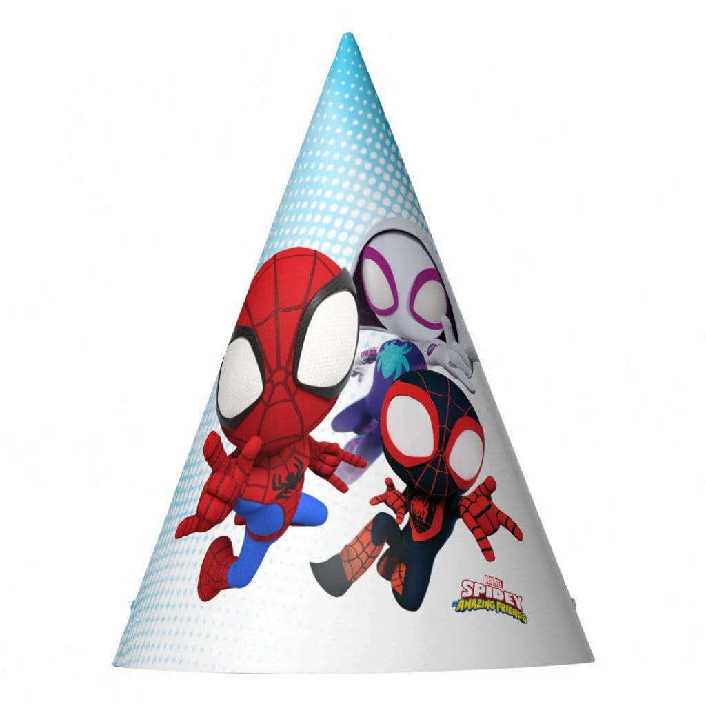 Spidey and His Amazing Friends Birthday 12 party hats | Spiderman party ...