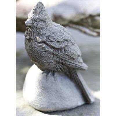 Campania International Cardinal Cast Stone Garden Statue Aged Limestone ...