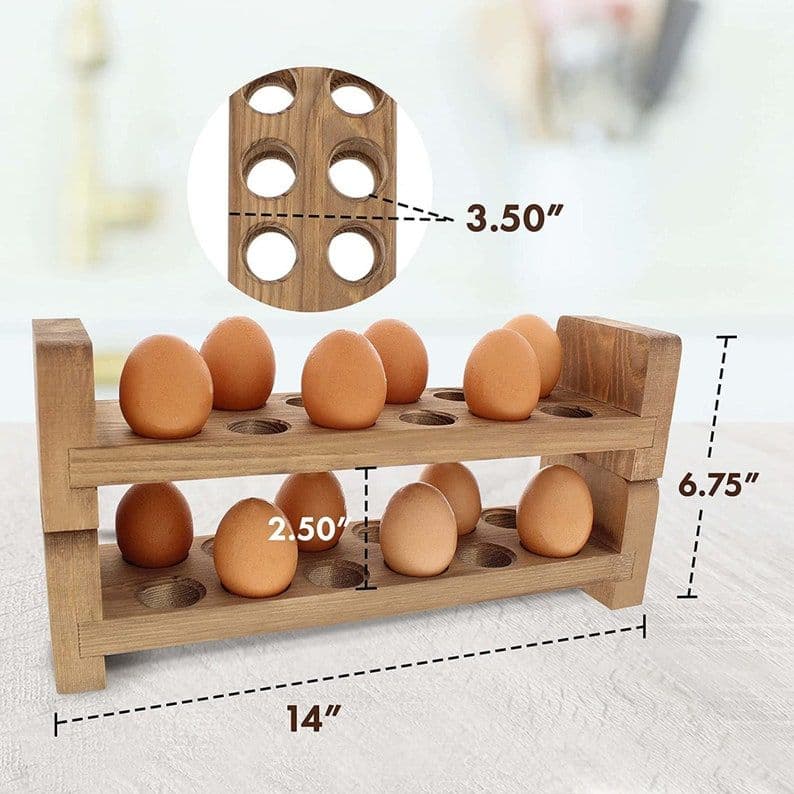 Wooden Egg Holder Countertop Stackable Egg Rack for Fresh | Etsy ...