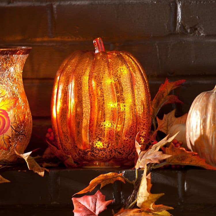 Mercury Glass Pumpkin Candle Holders at Michael Carl blog