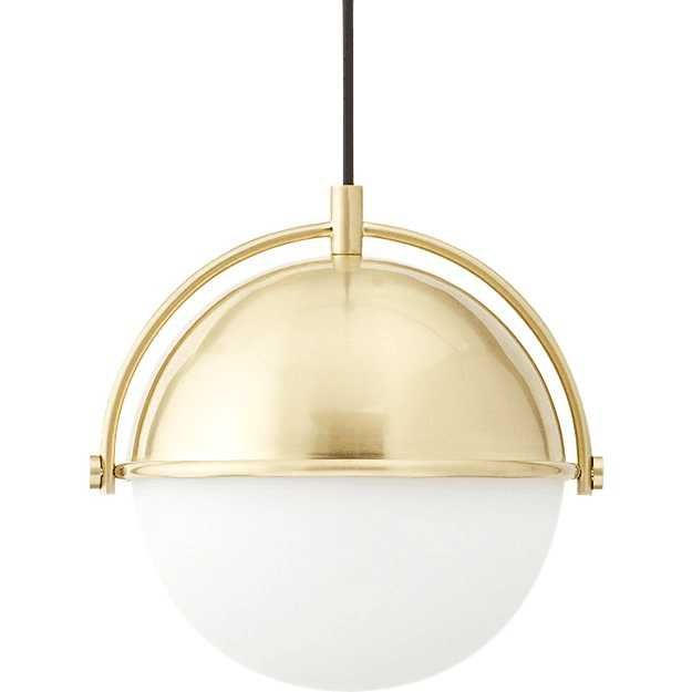 Globe Small Brass Pendant Light + Reviews | CB2 | Brass pendant light ...