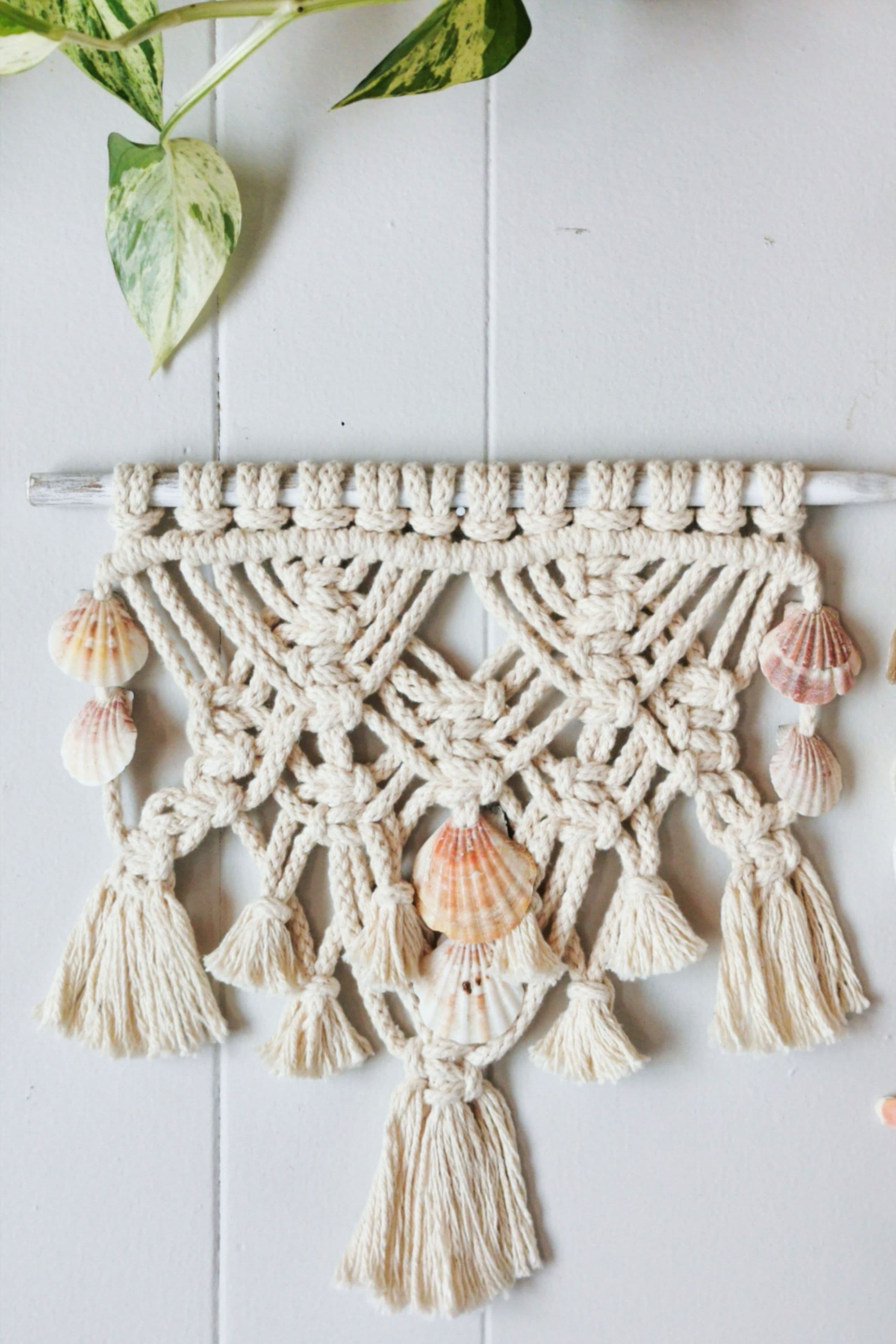 Seashell Macrame Wall Hanging | Macrame wall, Macrame wall hanging ...