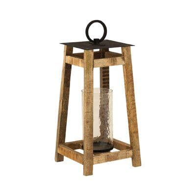 Loon Peak® Ridgetop 20" Wood Tabletop Lantern | Wayfair | Wood lantern ...