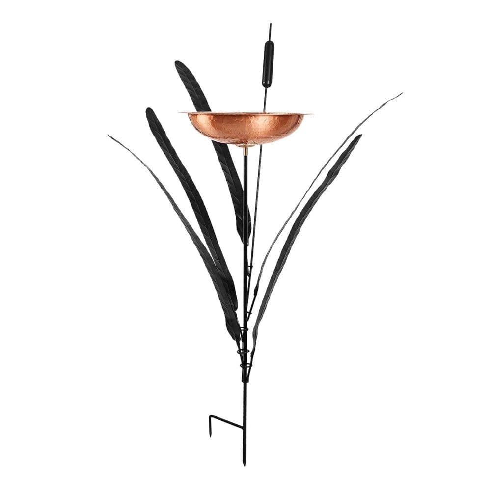 Achla Designs 50" Single Cattail Birdbath with Stake Copper: Weather ...