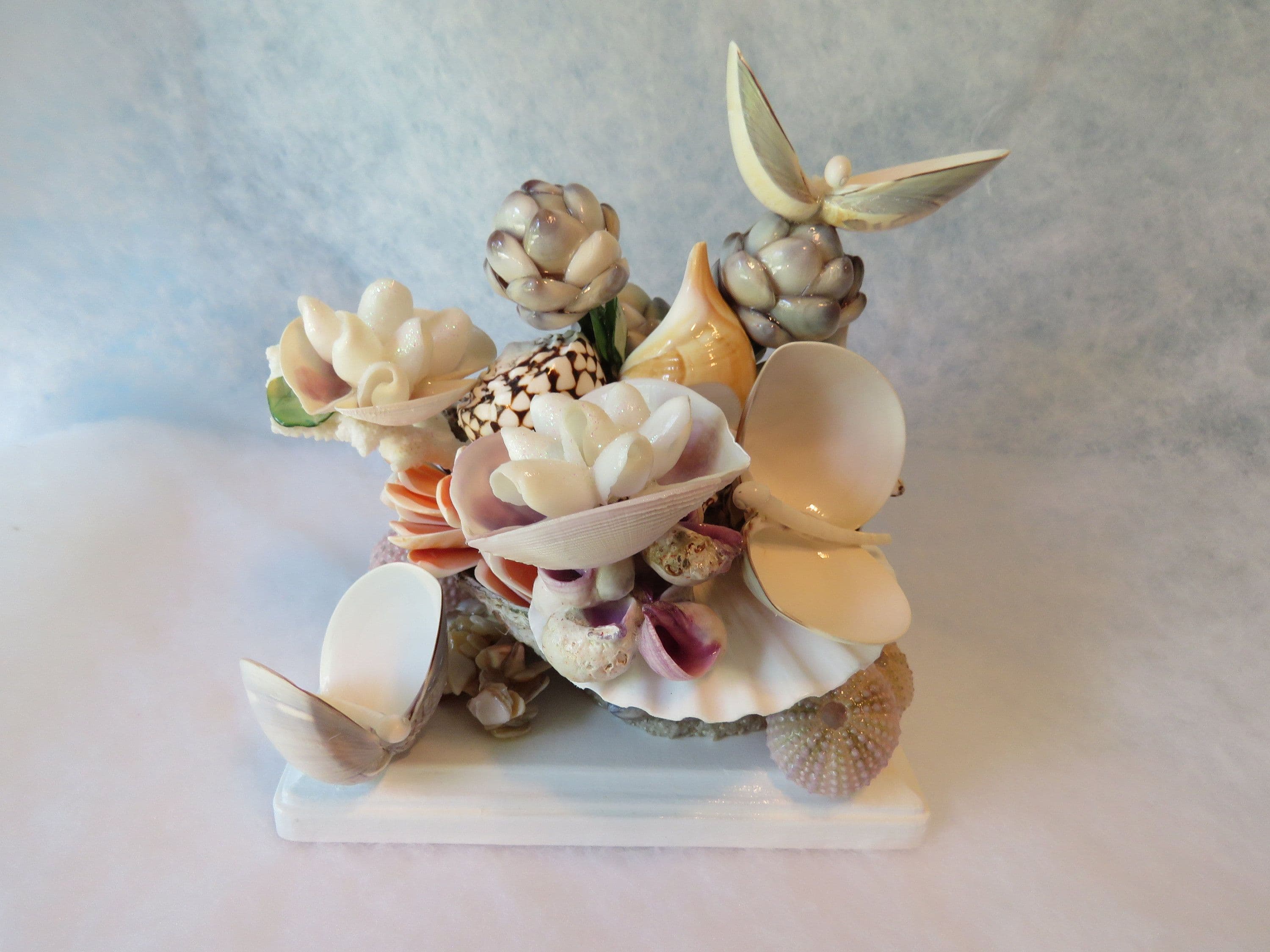 Seashell Centerpiece Shell Flower Arrangement Coastal Chic | Etsy in ...