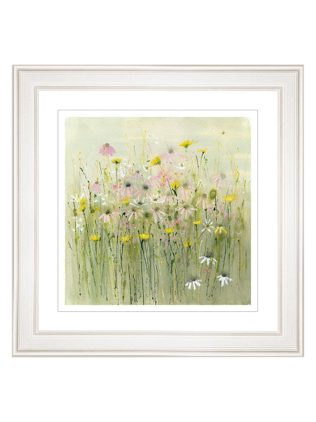 Wild Flower Meadow Framed Print | Spring meadow art