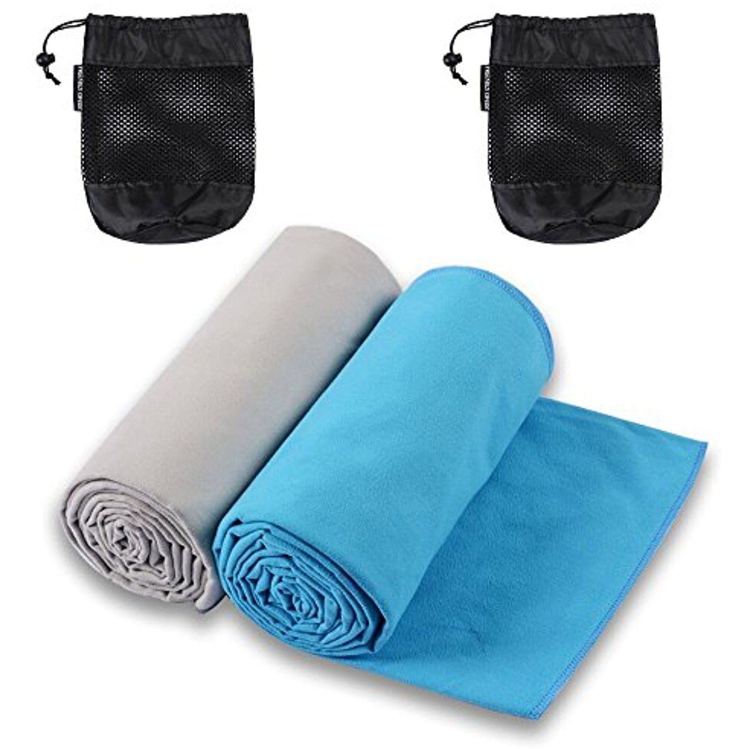 Microfiber Towels for Sports, Travel, Swim, Hiking and Camping, 2-pack ...