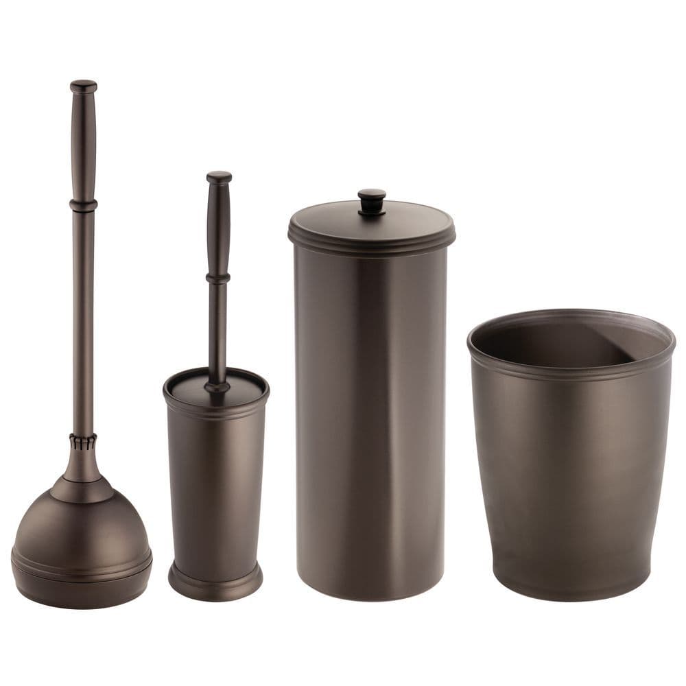 InterDesign Kent Bathware, Toilet Bowl Brush and Holder for Bathroom ...