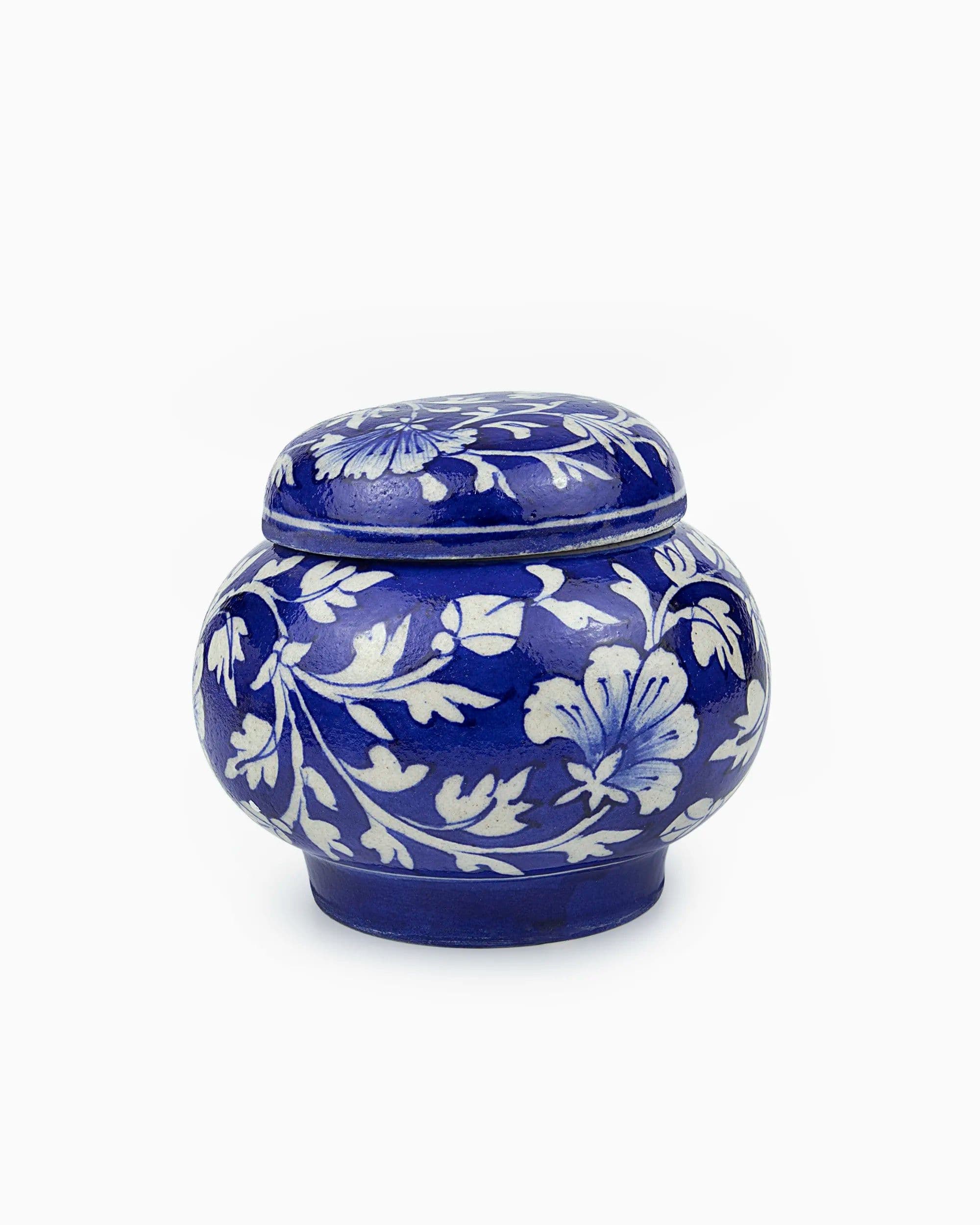 Decorative Ceramic Container Jar with Lid - Blue | Ceramic decor ...
