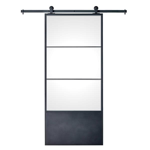 Colonial Elegance Concorde Steel Barn Door with Installation Hardware ...