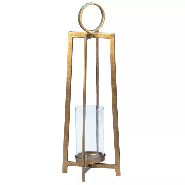 Cordelia Glass/Aluminum Tabletop Lantern | Modern lanterns, Indoor ...