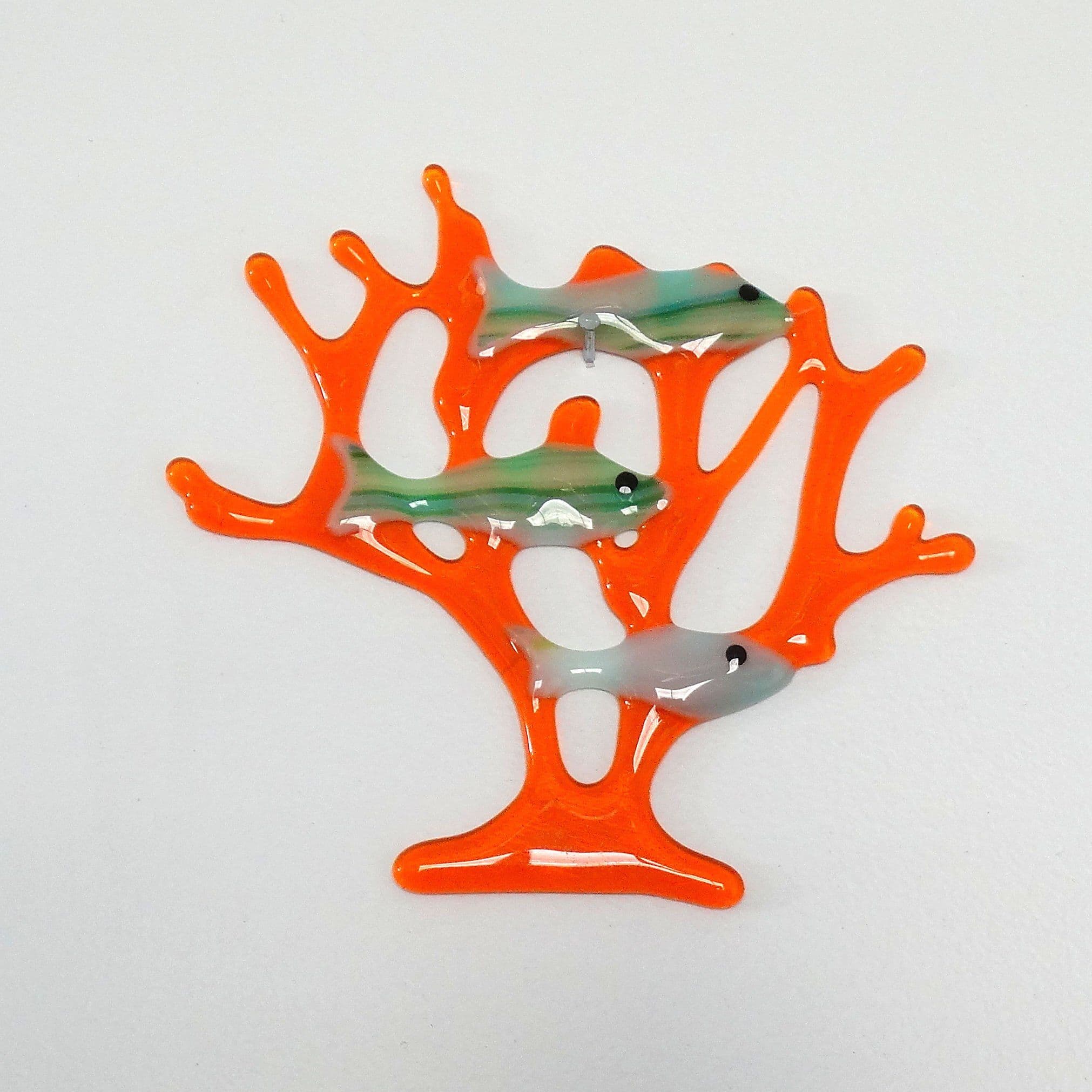 Small Coral Reef Glass Art Wall Hanging with Coral Reef Fish | Etsy ...