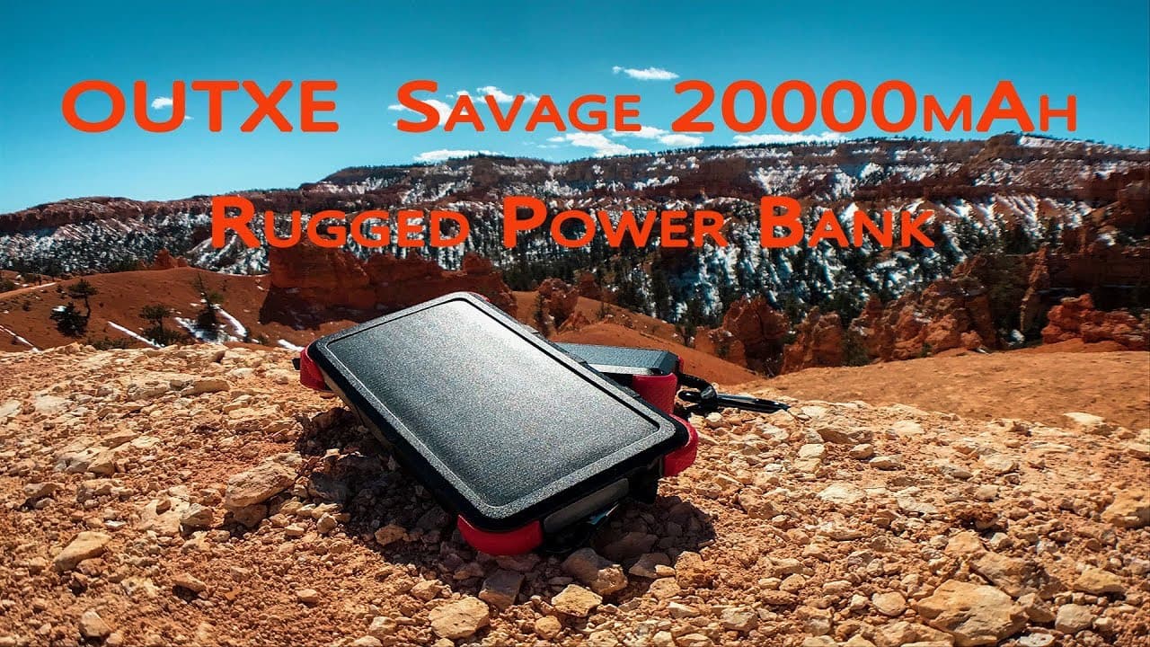 Solar charger: OUTXE Savage 20000mAh Rugged Power, waterproof, dust ...
