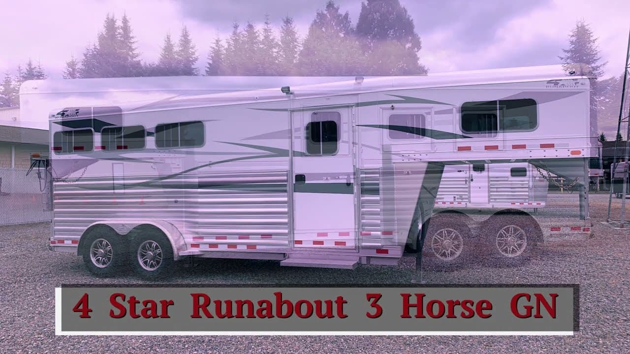 2023 4 Star Trailers Runabout 3-Horse Slant Load Gooseneck 7 1/2' Tall ...